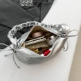 thumbnail image 2 of Bolso Hombro para Mujer Hobo Fruncido Cuero PU (Plata), 2 of 8