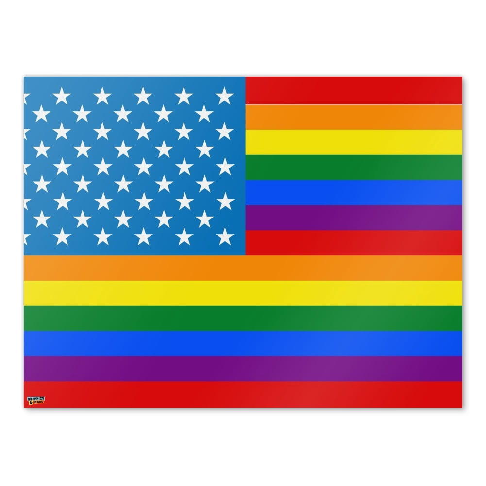 American Flag Gay Pride American Flag Stars Gay Pride Rainbow Stock