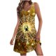thumbnail image 1 of Vestido de Verano para las Mujeres Impresión de la Moda Bolsillo sin Mangas Cuello en V, Vestido Casual para la Playa Y Diario, 1 of 5