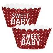 Inkdotpot Bottomless Cupcake Wrappers for Baby Shower, Pirates Adjustable Cup Cake Liners Party Supplies, Boy Baby Shower Decorations - Pack of 30