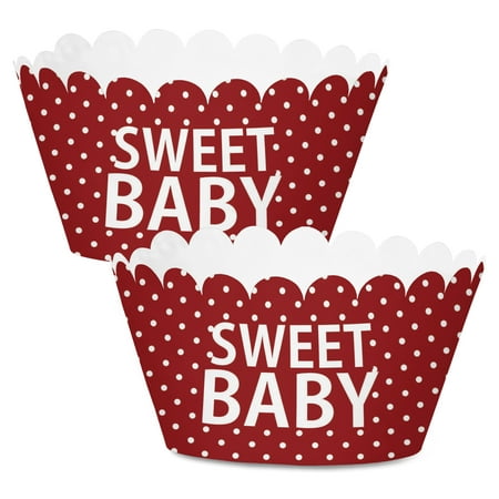 Inkdotpot Bottomless Cupcake Wrappers for Baby Shower, Pirates Adjustable Cup Cake Liners Party Supplies, Boy Baby Shower Decorations - Pack of 30