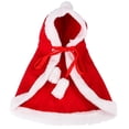 thumbnail image 1 of L Trajes navideños para gatos, capa navideña suave y gruesa con sombrero, disfraz navideño para perros y gatos, capa para mascotas, 1 of 5