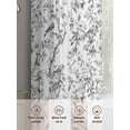 thumbnail image 6 of Grey Botanical Sheer Curtains 96 Inch Length 2 Panels Set for Living Room/Bedroom, Elegant Watercolor Botanical Birds Semi Curtain Sheers Drapes Rod Pocket Curtains Window Treatment Set 52''x96''x2, 6 of 7