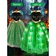 thumbnail image 3 of Girls' Christmas Halloween Birthday Party Special Holiday LED Light-Up Dress Color-Block Hot-Selling Evening Party Dress, 3 of 6