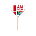 thumbnail image 1 of Soy de Sudáfrica Etiqueta del corazón de la bandera del palillo de dientes, 1 of 3