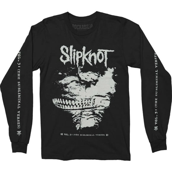 Slipknot Adulte Subliminal vers Arrière Imprimer T-Shirt à Manches Longues
