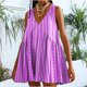 thumbnail image 2 of Vestido de Verano Casual, Vestido de Cuello en V sin Mangas Impreso Suelto Hecho de Poliéster Cómodo para el Uso Diario de Verano de Primavera, Vestido de Verano de Mujer, 2 of 5