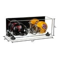 thumbnail image 2 of 2 Mini Football Helmet Display Case (not Full Size) Clear Acrylic Plexiglass with Mirror, Black Risers and Clear Base (A019-BR), 2 of 2