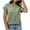 Green, variant on Womens Short Sleeve Henley Shirts V Neck Summer Sweaters Spring Business Tunic Tops Dressy Casual Work Blouses Gray M