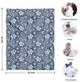 thumbnail image 4 of Blue Pioneer Flower and Paisley Pattern Blanket,Comfortable Soft Flannel Throw Blanket,All Season,Warm Lightweight Blankets for Sofa Bed Couch Living Room Chair,30"x40", 4 of 4