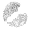 thumbnail image 1 of Parches de tela, 2 piezas de alas de ángel con lentejuelas, parches de alas de ángel con lentejuelas, parches bordados diseñados para precisión, 1 of 12