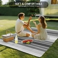thumbnail image 5 of Fsddascl Gray Vertical Stripes Outdoor Rug for Patio/Deck/Porch, Non-Slip Large Area Rug 4 x 6 Ft, Retro Simple Neutral Abstract Lines Indoor Outdoor Rugs Washable Area Rugs, Camping Rug Carpet, 5 of 5