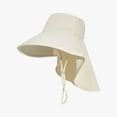 thumbnail image 6 of UTSJKR Sun Hats for Women with Neck Flap Ponytail Hole Women Sun Hats Rollable UV Protection Fishing Hats Wide Brim UPF 50+ Beige, 6 of 6