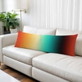 thumbnail image 2 of Colorful Ombre Throw Pillow Covers, Abstract Modern Art Aesthetics Soft Breathable Pillow Cases with Invisible Zipper for Sleeping, Long Body Pillowcases for Couch Bed Sofa Chair 20x60 Inches, 2 of 9