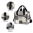 thumbnail image 3 of FORMRS Reusable Lunch Bag for Work School Leakproof Insulated Cooler with Adjustable Shoulder Strap, Gray Cute Cats, 3 of 6