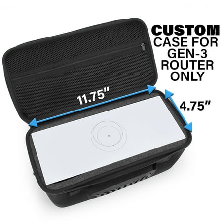CASEMATIX - Travel Case for Starlink Gen 3 High Performance Wi-Fi Wireless Router and Compact V3 Satellite Dish Accessories - Black