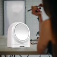 thumbnail image 1 of Qiopertar Clearance Free Shipping Cosmetic Storage Box Combination Makeup Mirror With LED Light Soft Surround Fan Desktop Storage Box under $5 Saving Up To 90% Off, 1 of 3