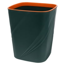 Slim Plastic Trash Can for Home Use Green Essential Waste Basket for Narrow Spaces Kitchen Office