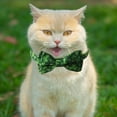 thumbnail image 5 of Linnome St Patrick's Day Cat Collar Bow with Bell Pet Accessory for Irish Holiday Festivities and Feline Festive Styling, 5 of 6