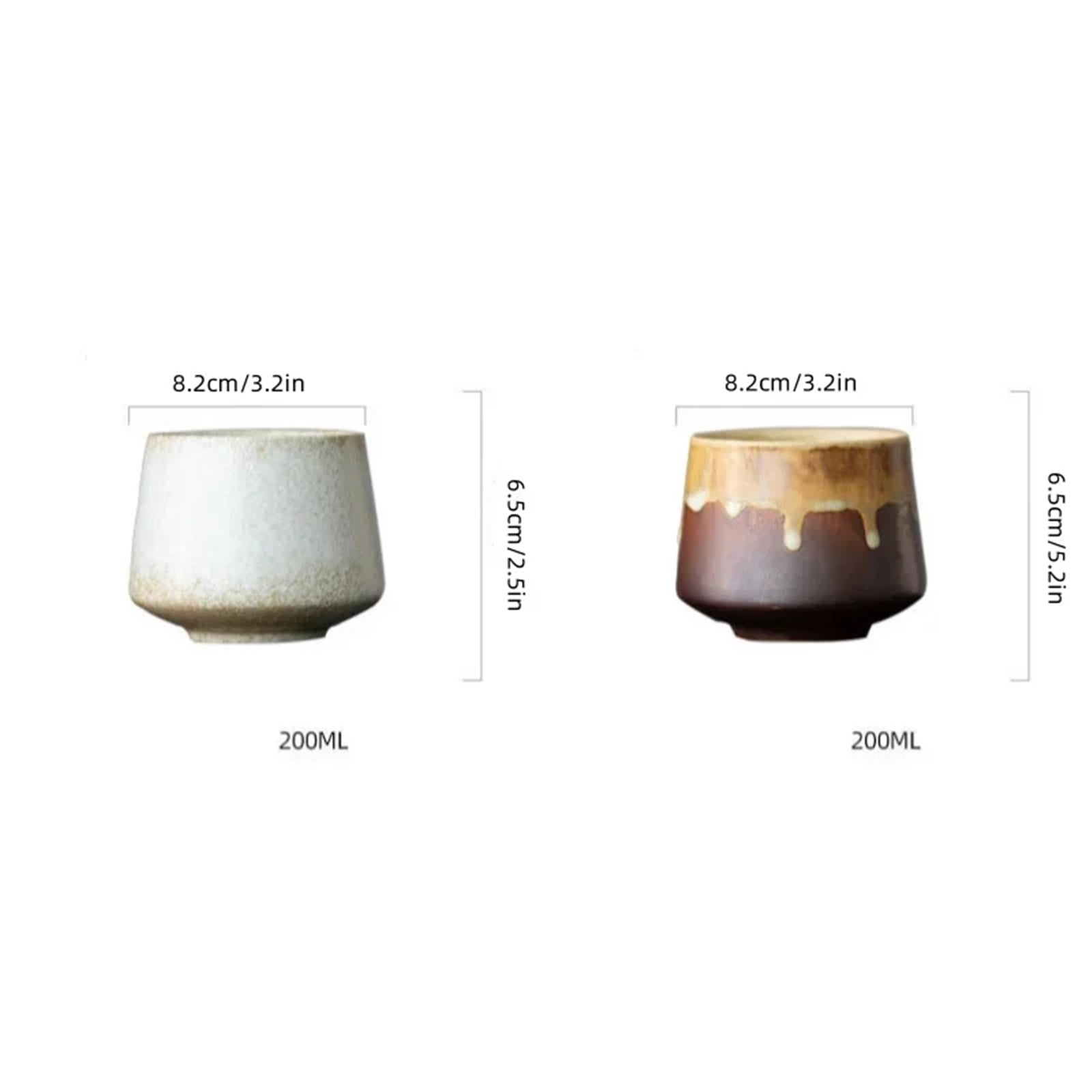 Espresso cup 200ML Retro Ceramic Cup Coarse Pottery Coffee Mug Household Office Afternoon Tea Cups Wine Mug Water Mugs