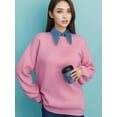 thumbnail image 6 of YEKEYI Large Pointed Collar Denim Fake Collar Detachable,Dickey Collars Blouse Top for Women Girls Decorative Favors, 6 of 7
