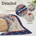 thumbnail image 3 of 4th of July Floral Body Pillow Cover 20 x 54 Inch Decorative Pillow Cover USA Star Vintage Roses American Star Patriotic Lumbar Pillowcase Seasonal Rectangle Cushion Case for Couch Sofa Bedroom, 3 of 9