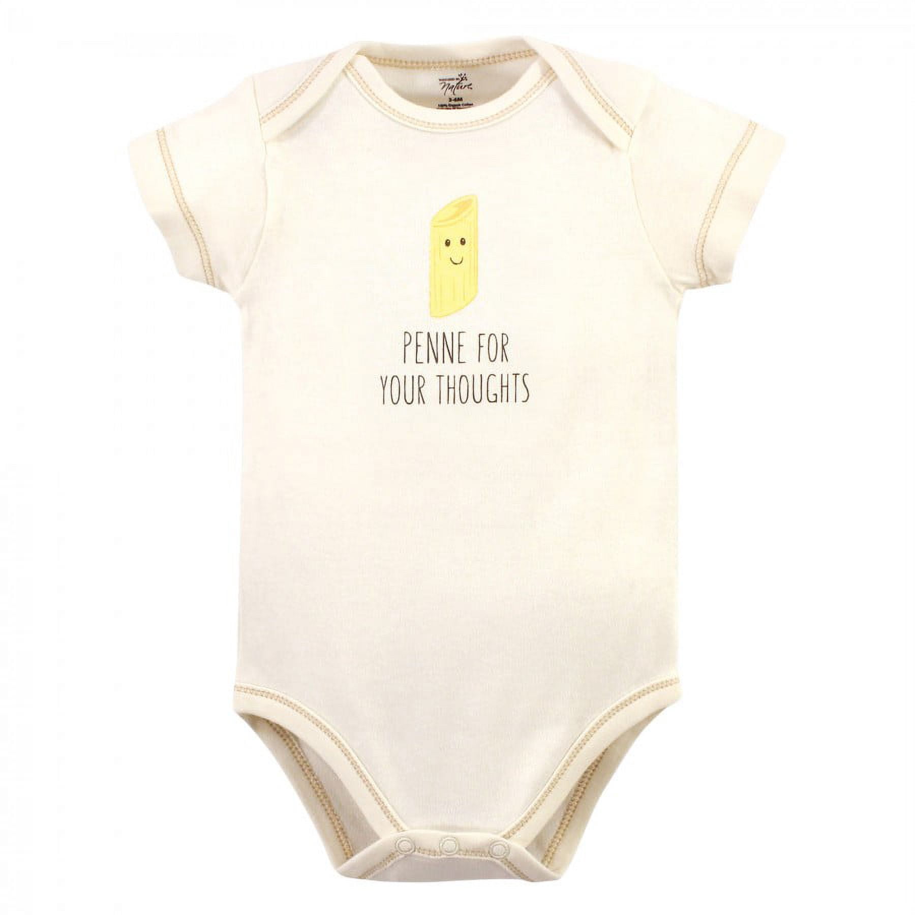 Touched by Nature Organic Cotton Bodysuits 5pk, Pizza, Preemie