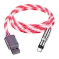 thumbnail image 1 of Rotating Streamer Data Fast Charge Cord With Flowing Lights 3A Fast Charging Nighttime Glow Flexible Connector Durable Tear-Resistant Wide Compatibility For USB Gadgets, 1 of 4