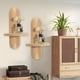 thumbnail image 4 of 2 Estantes de Madera Maciza para Macetas de Pared, para Almacenamiento, Decoración de Pared, Aptos para Sala de Estar, Dormitorio, Oficina., 4 of 7