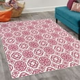thumbnail image 2 of Celtic Decorative Rug, Retro Tribal Circle Knots Eternity Forms Pattern Boho Ireland Irish Floral Art, Quality Carpet for Bedroom Dorm and Living Room, 6 Sizes, Pink White, by Ambesonne, 2 of 4