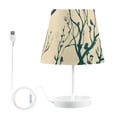 thumbnail image 2 of Winter Herbs Green Purple Desk Lamp 3 Color Modes LED Table Lamp Nightstand Reading Light for Bedroom Living Room, 2 of 8