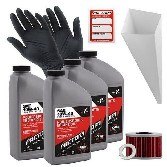 Factory Racing Parts Oil Change Kit compatible with Honda TRX420FA/FPA Fourtrax Rancher AT