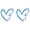 Blue, variant on 2Pcs Cross Heart Car Rearview Mirror Sticker Decal, 1.18 × 1.18 Inch Waterproof Vinyl Automotive Window Sticker, Vehicle Interior Decoration Decal for SUV, Truck, Water Bottle, Laptop,Red