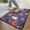 thumbnail image 4 of Happy Halloween Pumpkin Non Slip Washable Door Mat Horror Pumpkin Ghost Doormat Retro for Entry Floor Mat Set Living Room Bedroom Bathroom Crystal Velvet 30x17 Inches, 4 of 7