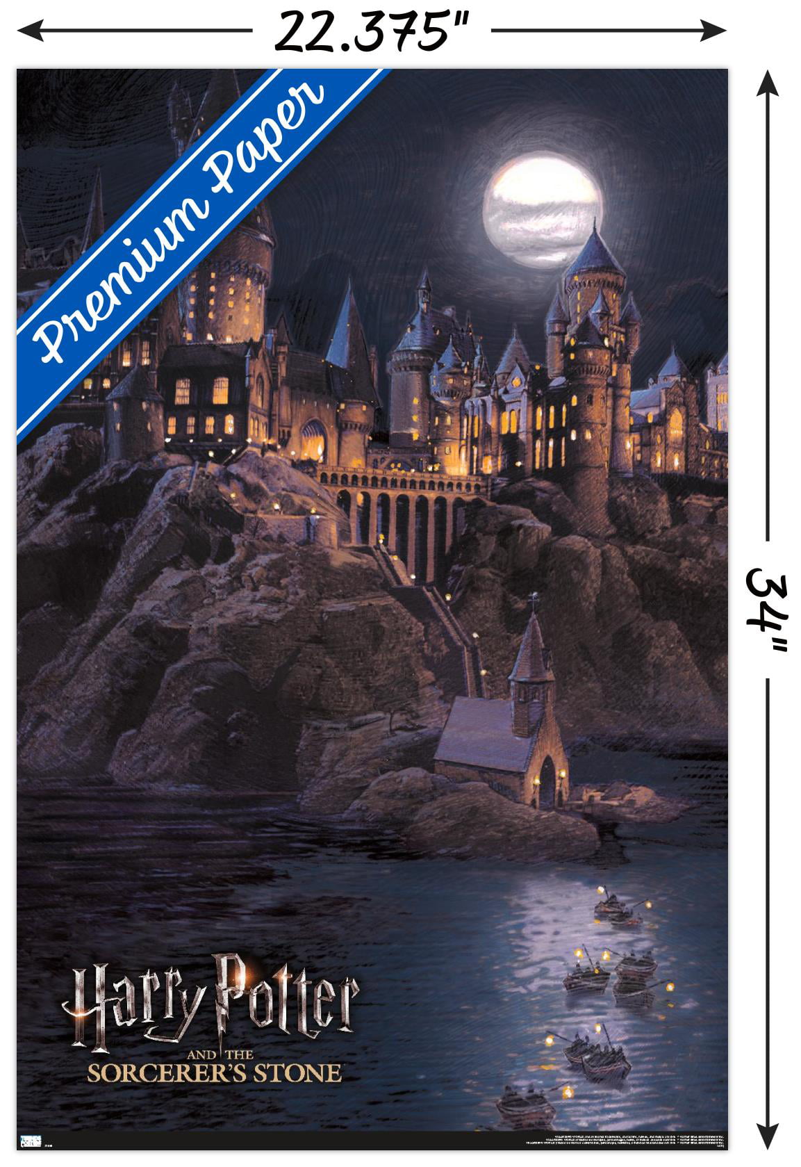 Harry Potter and the Sorcerer's Stone - Hogwarts at Night Wall