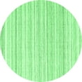 thumbnail image 1 of Ahgly Company Indoor Round Solid Emerald Green Modern Area Rugs, 4' Round, 1 of 4