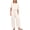 Beige, variant on Summer Jumpsuits For Women Elegant Sleeveless Wide Leg Pants Crew Neck Baggy Overalls One Piece Jumpsuits Beach Vacation Summer Rompers M