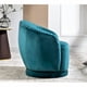 thumbnail image 2 of Silla de barril giratorio de terciopelo de 366 grados, sillón moderno de acento plisado con base resistente y cojín acolchado grueso, 2 of 5