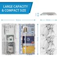 thumbnail image 2 of Car Registration and Insurance Holder, Leather Car Document Holder, Vehicle Glove Box Wallet Case Organizer with Magnetic Shut for Driver's License, Key Contact Information Cards (Marble White), 2 of 7