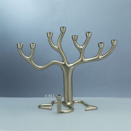 Rite Lite LTD Tree of Life Brushed Nickel Menorah