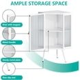 thumbnail image 6 of Modern Corner Storage Cabinet with Tempered Glass Doors, Accent Hutch Cabinet Freestanding Metal Table Shelf for Bathroom, Kitchen, Bedroom, Living Room, White$$Home Decor, Kitchen, & Other, 6 of 6