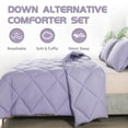 thumbnail image 2 of Juego de ropa de cama Decroom, edredón ligero para cama individual, color lavanda, 2 piezas, 2 of 6