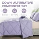 thumbnail image 2 of Juego de ropa de cama Decroom, edredón ligero para cama individual, color lavanda, 2 piezas, 2 of 6