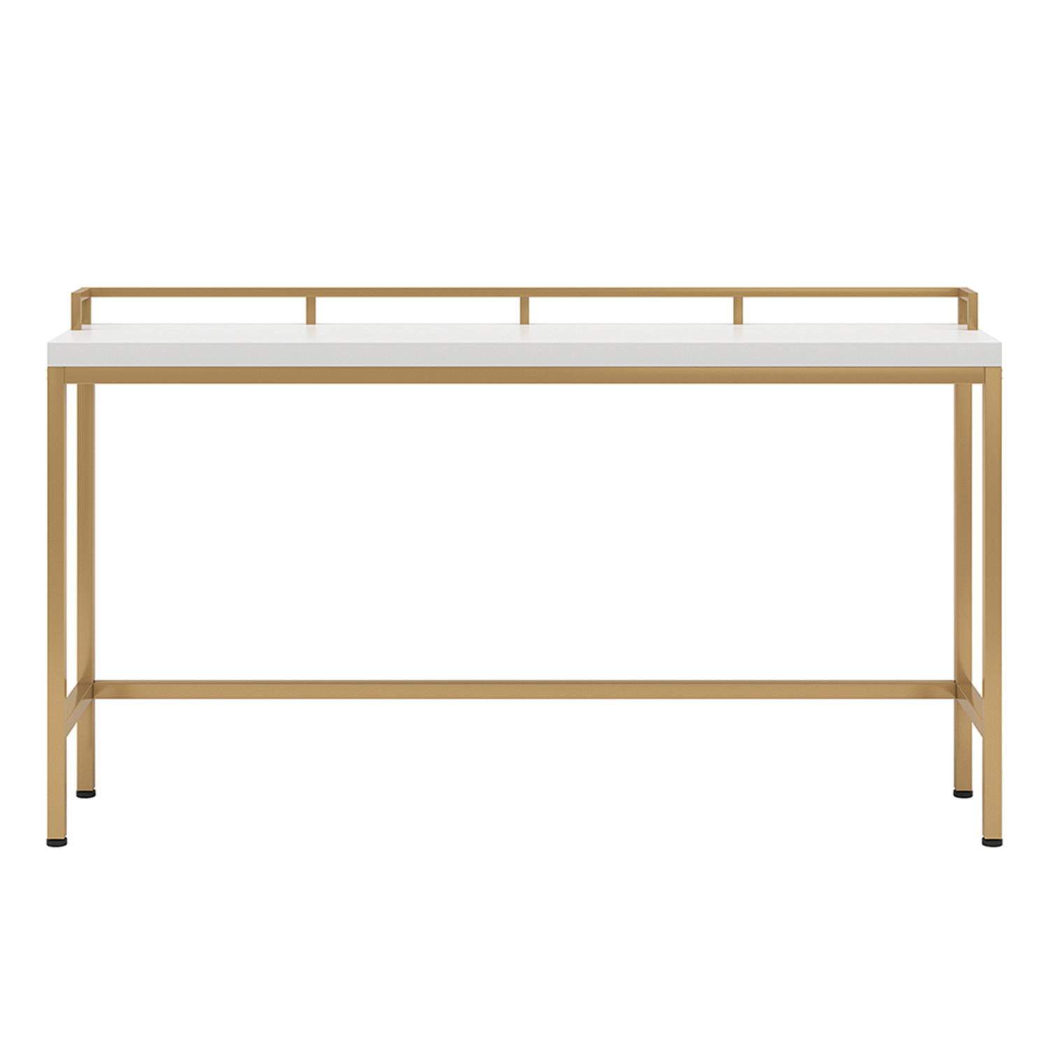 Demi Bonn 70.8" Console Table, Faux Marble Entryway Table with Storage Shelf for Hallway, Bedroom, Living Room, White