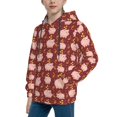 thumbnail image 2 of Goofa Cute Pig with Coins Pattern Hooded Sweatshirt for Youth Trendy youth sweatshirt Casual Hoodie for Boys and Girls-Small, 2 of 6