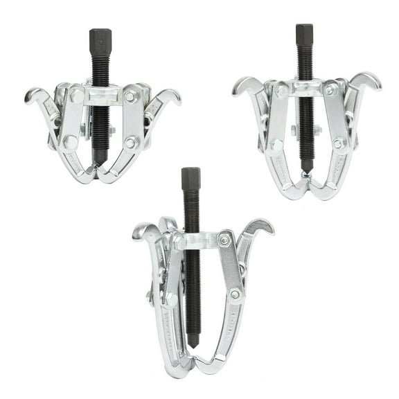 JRSDRIVE 3 Peice 3 Jaw Gear Puller Set CRV Bearings Pulleys Flyweel Removal Tool