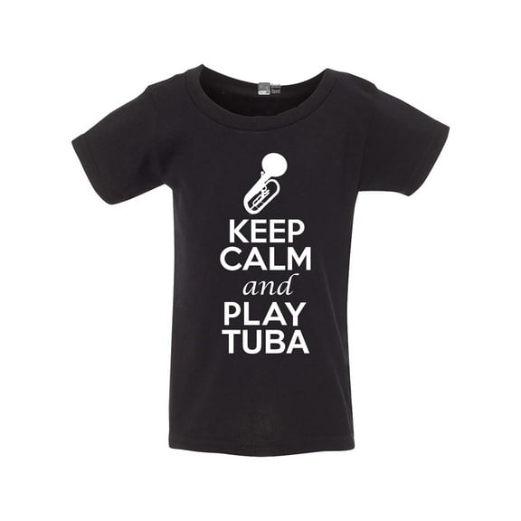 Keep Calm And Play Tuba Brass Music Lovers Musician Toddler Kids T-Shirt Tee