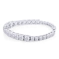 thumbnail image 2 of 14k White Gold Over Sterling Silver Large Round Cut Cubic Zirconia Diamonds In Tennis Bracelet Jewelry For Womens, 2 of 3