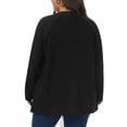 thumbnail image 4 of DARING DIVA Women's Plus Open Front Long Sleeve Lightweight Cardigans 3X Black, 4 of 6
