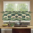 thumbnail image 4 of Yayeee Kitchen Curtains Set of 2 Light Filtering 57"x36" Over Sink Window Panels, Green Abstract Shapes, 4 of 7